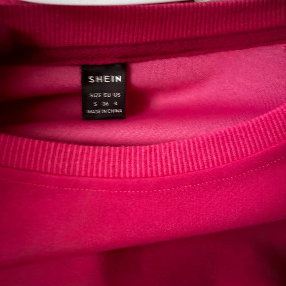 SHEIN Hot Pink Flounce Sleeve Blouse - Picture 3 of 3